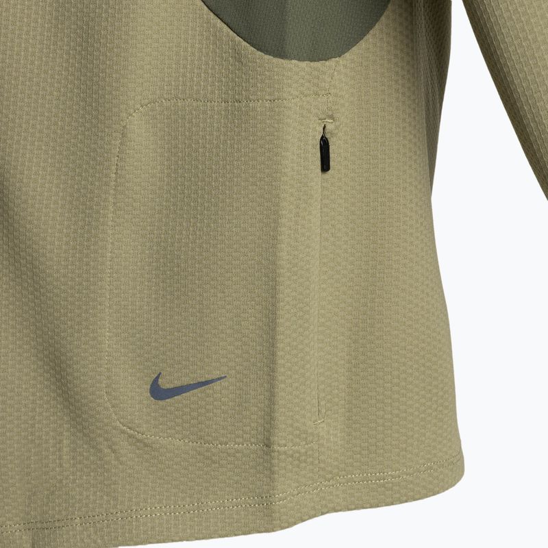 Men's Nike Trail Dri-Fit UV LS Hoodie neutral olive/medium olive/lilac bloom running longsleeve 4