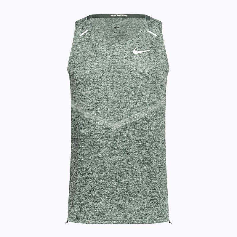 Men's Nike Dri-Fit Rise 365 vintage green/heather running tank top
