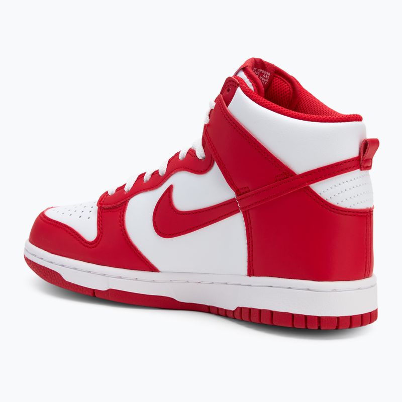 Nike Dunk High white/university red shoes 3