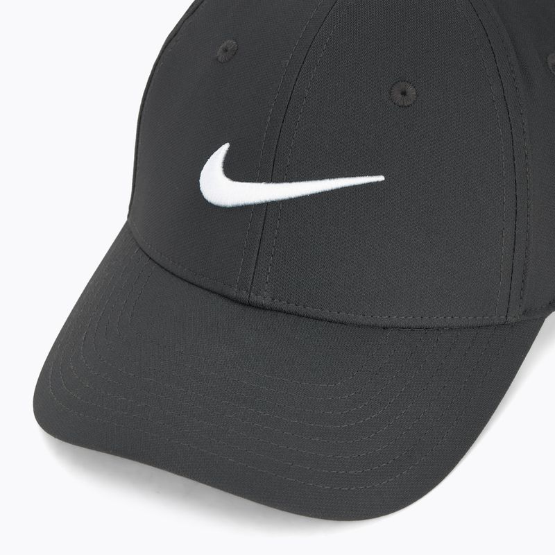 Baseball cap Nike Dri-FIT Club dark smoke grey/white 3