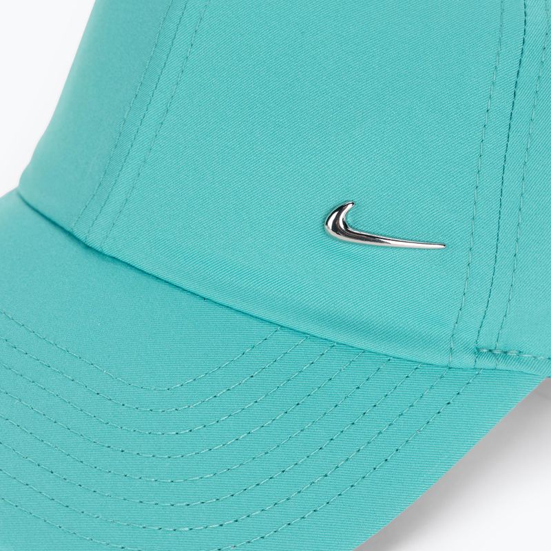 Nike Dri-Fit Club Unstructured Metal Swoosh cap dusty cactus/metallic silver 3