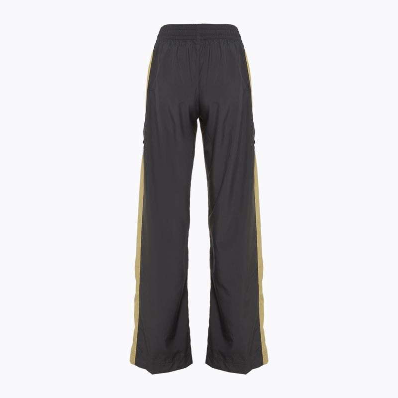 Women's Nike Sportswear Woven High-Waisted dark smoke grey/saturn gold/white trousers 2