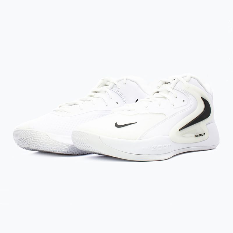 Nike React Hyperset 2 volleyball shoes white/white/black 3