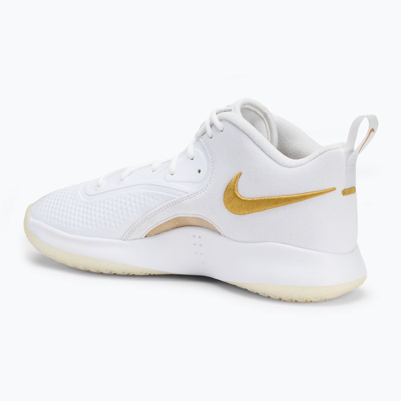 Nike React Hyperset 2 volleyball shoes white/white/metallic gold 3