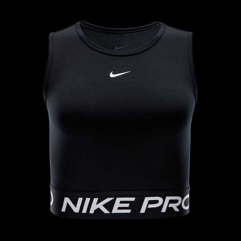 Women's training tank top Nike Pro Dri-Fit black/white 5