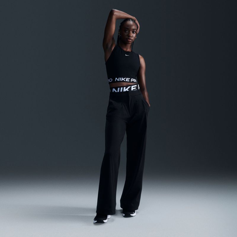 Women's training tank top Nike Pro Dri-Fit black/white 6