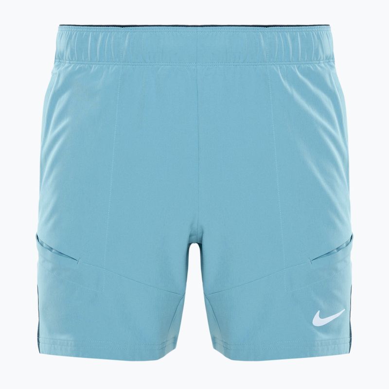 Men's tennis shorts Nike Court Advantage Dri-FIT 7" denim turquoise/ armory navy/ white