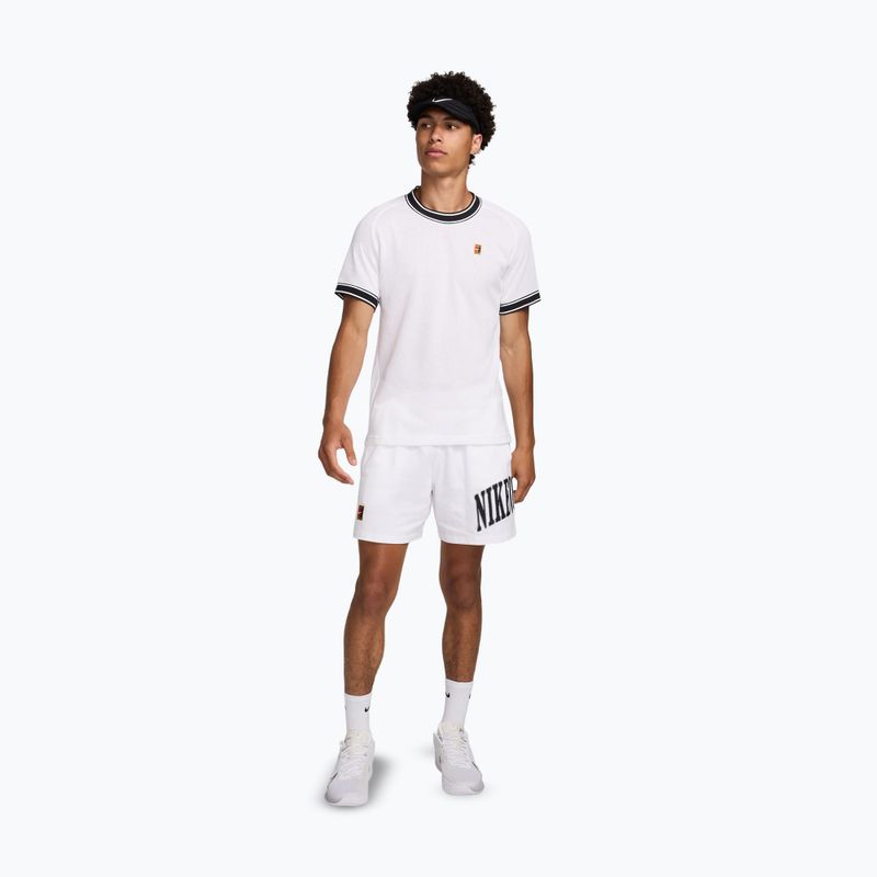 Men's tennis shirt Nike Court Heritage white/black 2
