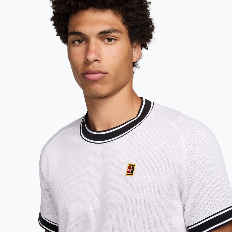 Men's tennis shirt Nike Court Heritage white/black 4