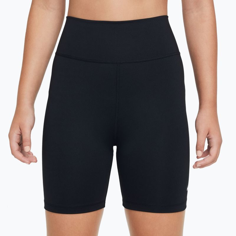 Nike One Dri-Fit children's shorts black/white 3