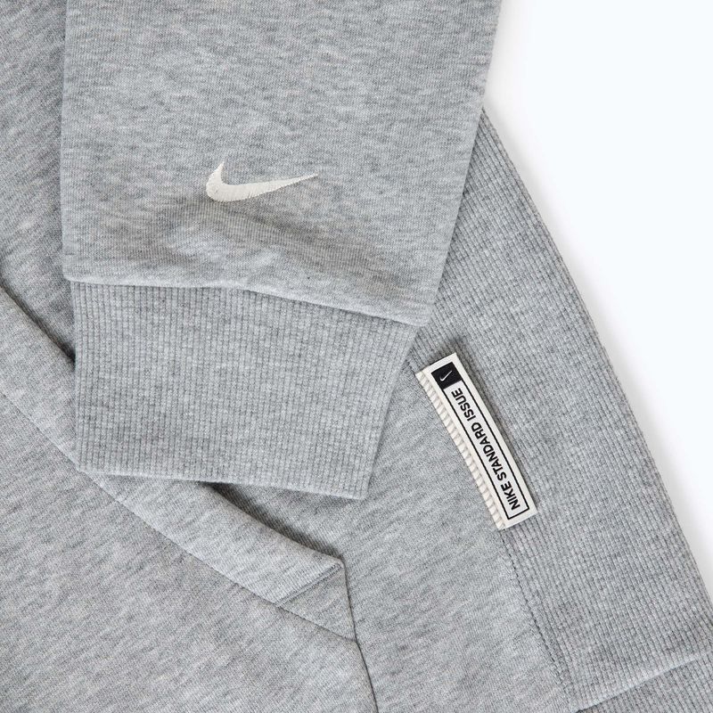 Men's basketball sweatshirt Nike Standard Issue Dri-Fit Hoodie dark grey heather/pale ivory 4