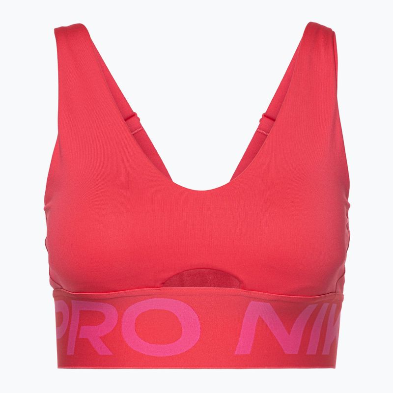 Nike Pro Indy Plunge training bra aster pink/pink sicle/white