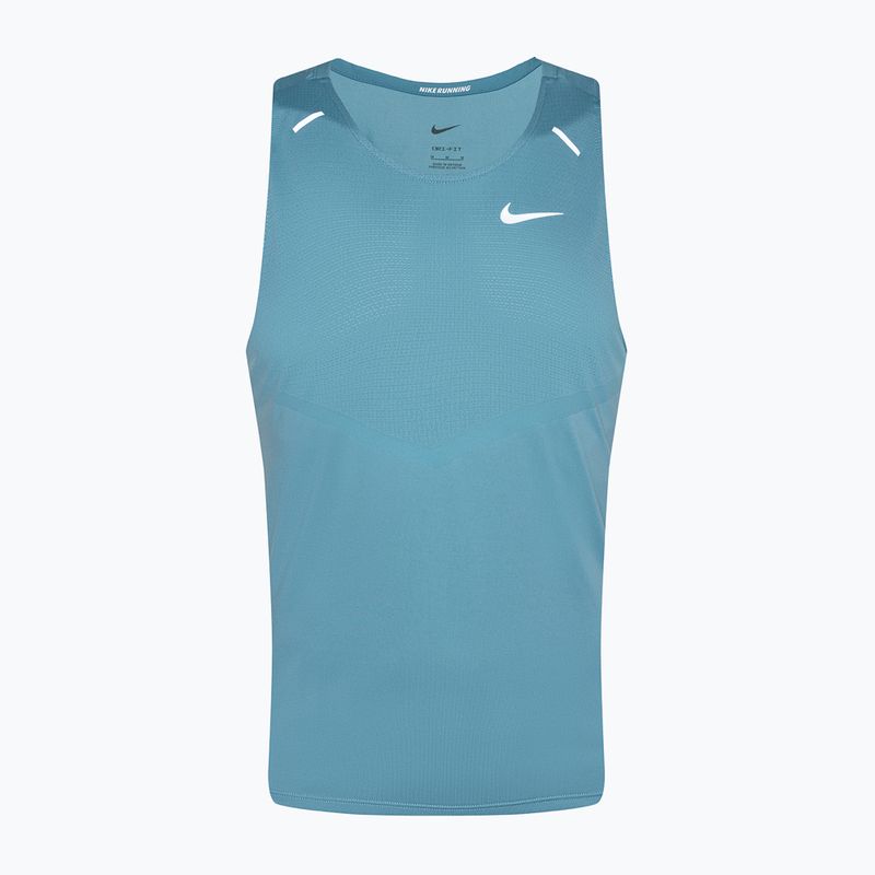 Men's running tank top Nike Dri-Fit Rise 365denim turquise / reflective silver