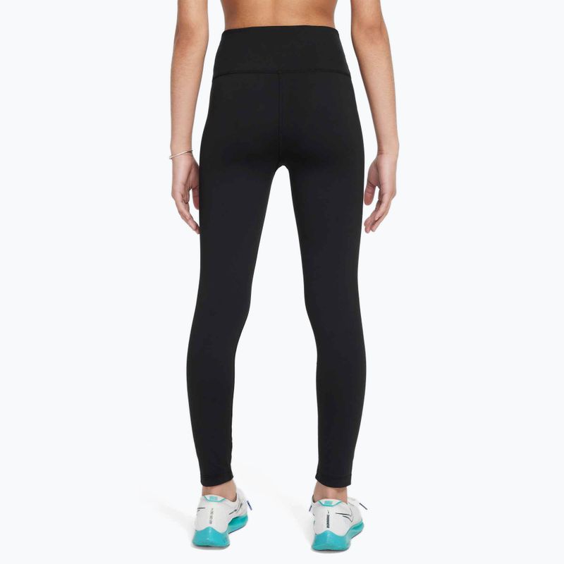 Children's leggings Nike One Dri-Fit High-Waisted black/white 3