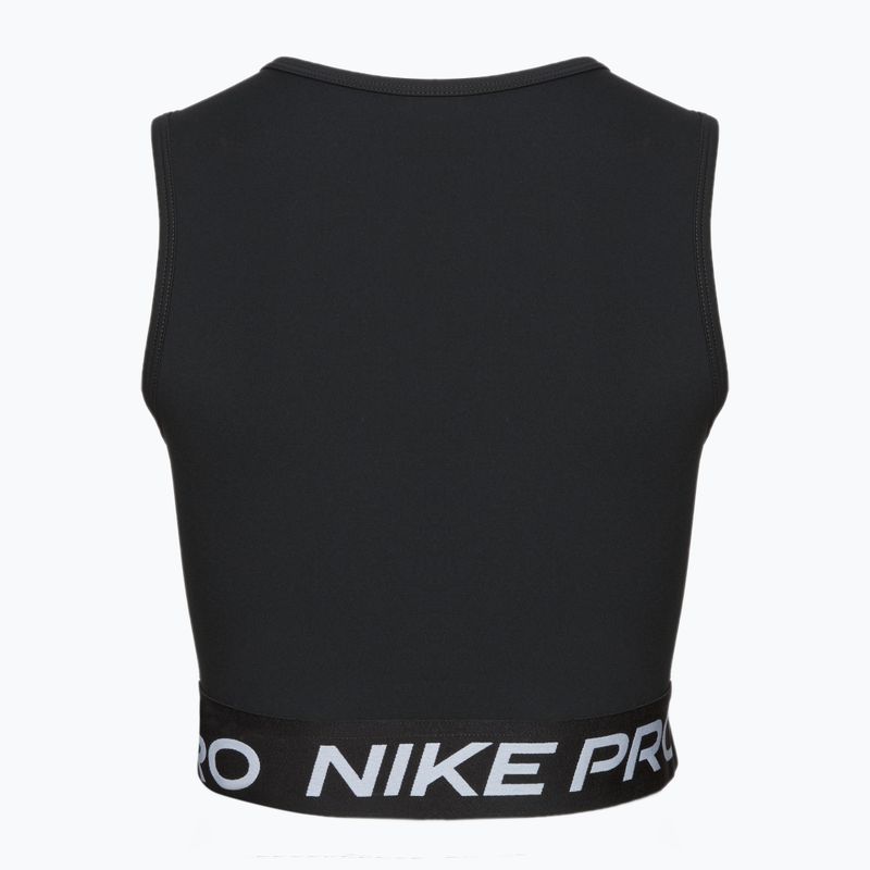 Women's training tank top Nike Pro Dri-Fit black/white 2