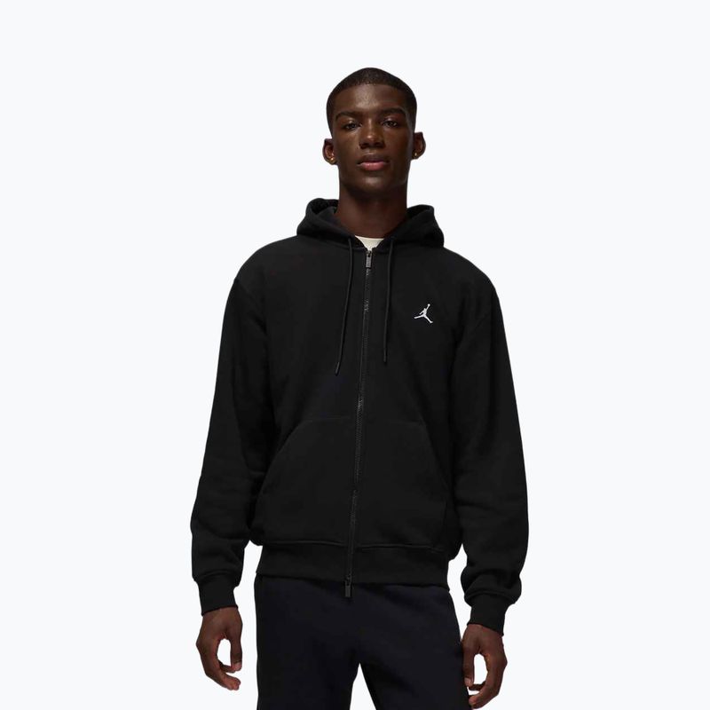 Men's sweatshirt Jordan Brooklyn Fleece Full Zip black/white
