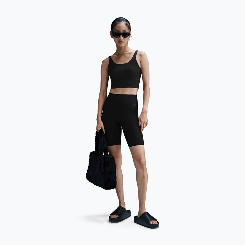 Training bra Nike Zenvy Rib Light Support Longline black/black