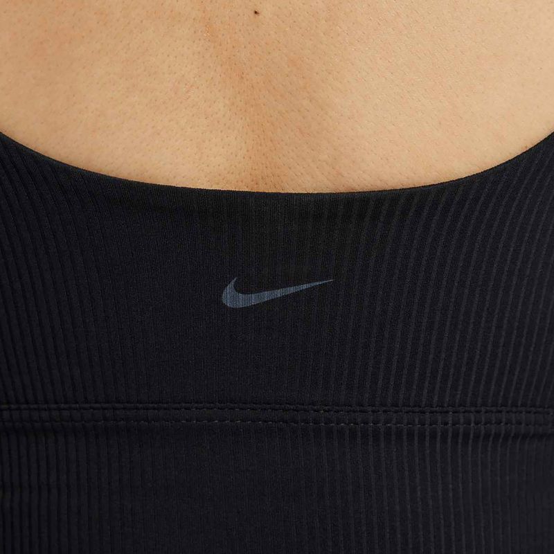 Training bra Nike Zenvy Rib Light Support Longline black/black 7