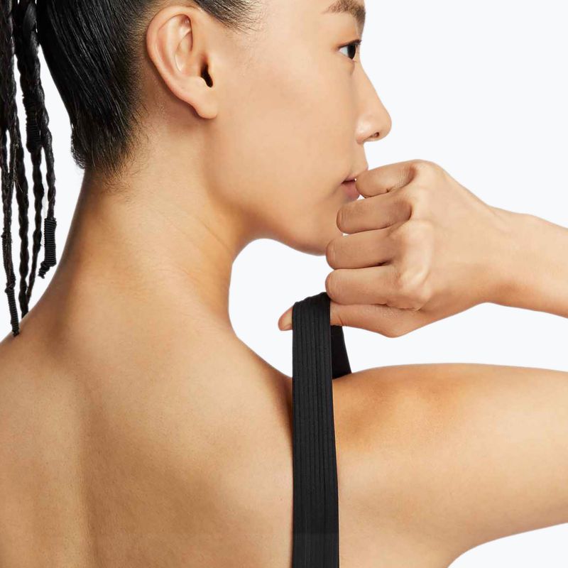 Training bra Nike Zenvy Rib Light Support Longline black/black 8