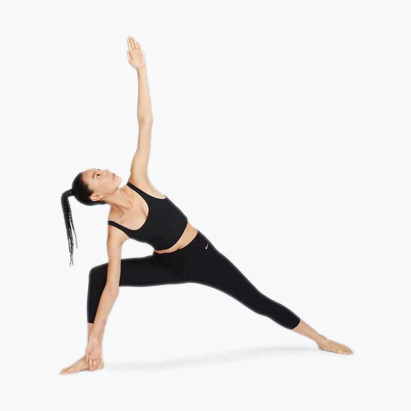 Training bra Nike Zenvy Rib Light Support Longline black/black 9