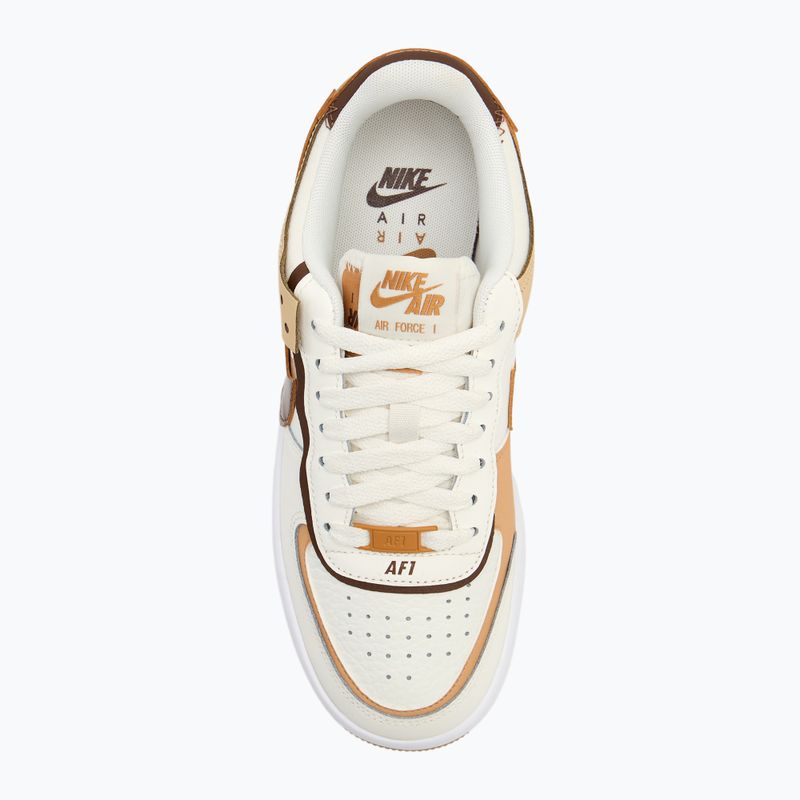 Nike Air Force 1 Shadow women's shoes sail/flax/sesame/brown 5