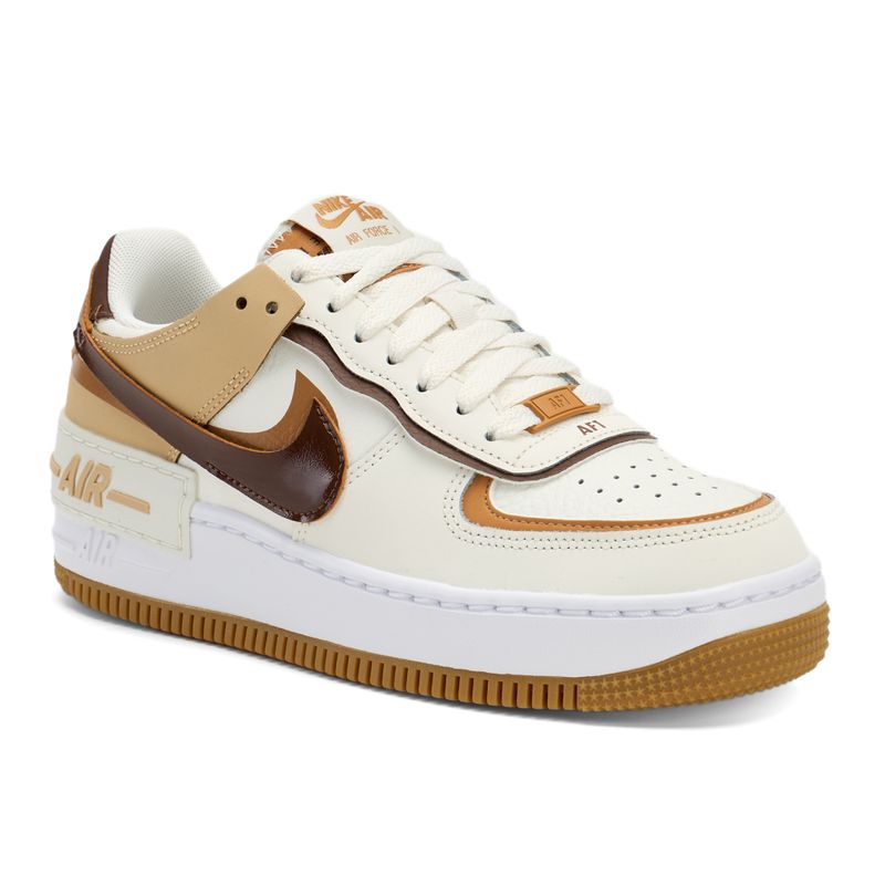 Nike Air Force 1 Shadow women's shoes sail/flax/sesame/brown 8