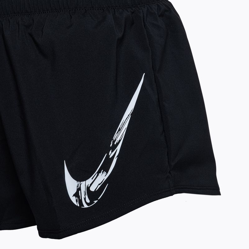 Women's Nike One Dri Fit running shorts black/white 3