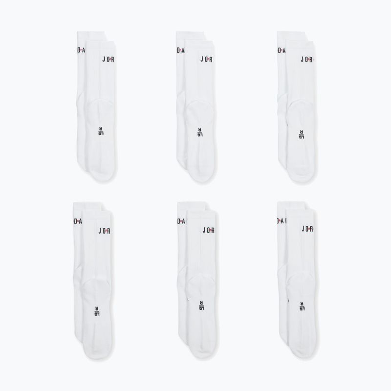 Socks Nike Jordan Everyday Crew 6 pairs white/gym red/black 2