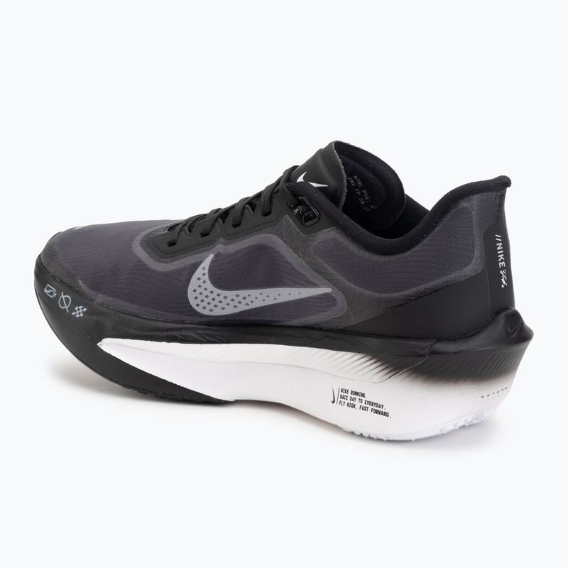 Women's running shoes Nike Zoom Fly 6 black/light smoke grey/white 3