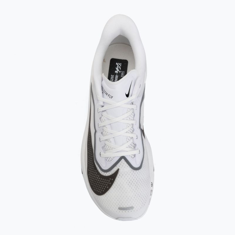 Men's running shoes Nike Zoom Fly 6 white/smoke grey/metallic silver/black 5