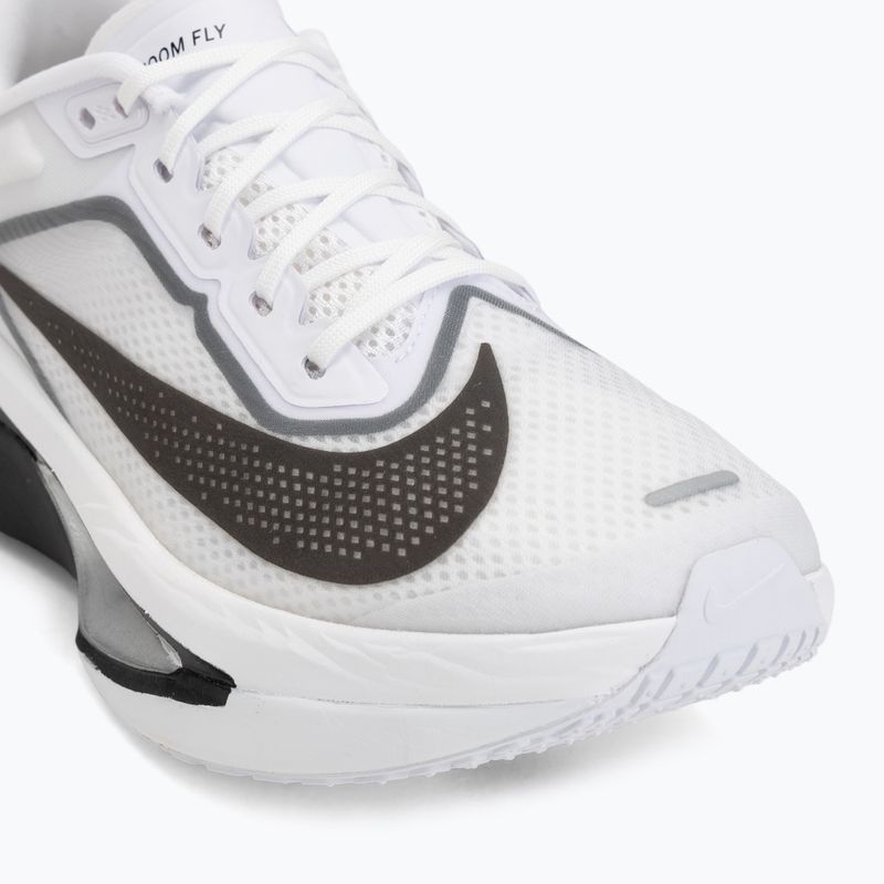 Men's running shoes Nike Zoom Fly 6 white/smoke grey/metallic silver/black 7