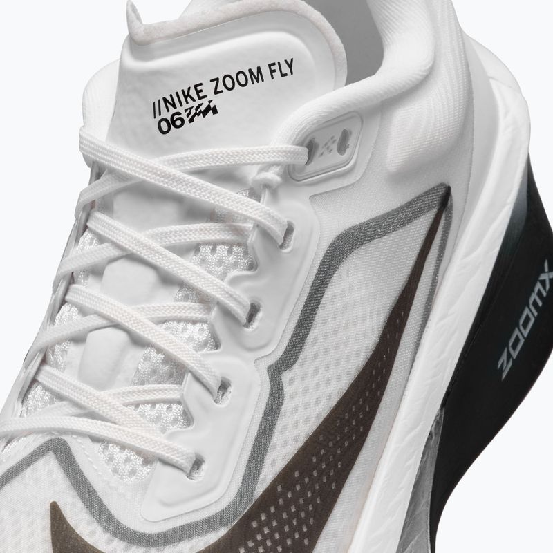 Women's running shoes Nike Zoom Fly 6 white/smoke grey/metallic silver/black 8