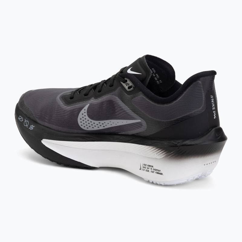 Men's running shoes Nike Zoom Fly 6 black/light smoke grey/white 3