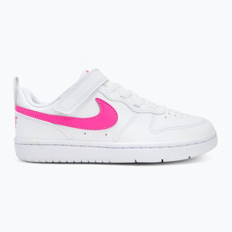 Nike Court Borough Low children's shoes Recraft white/laser fuchsia 2