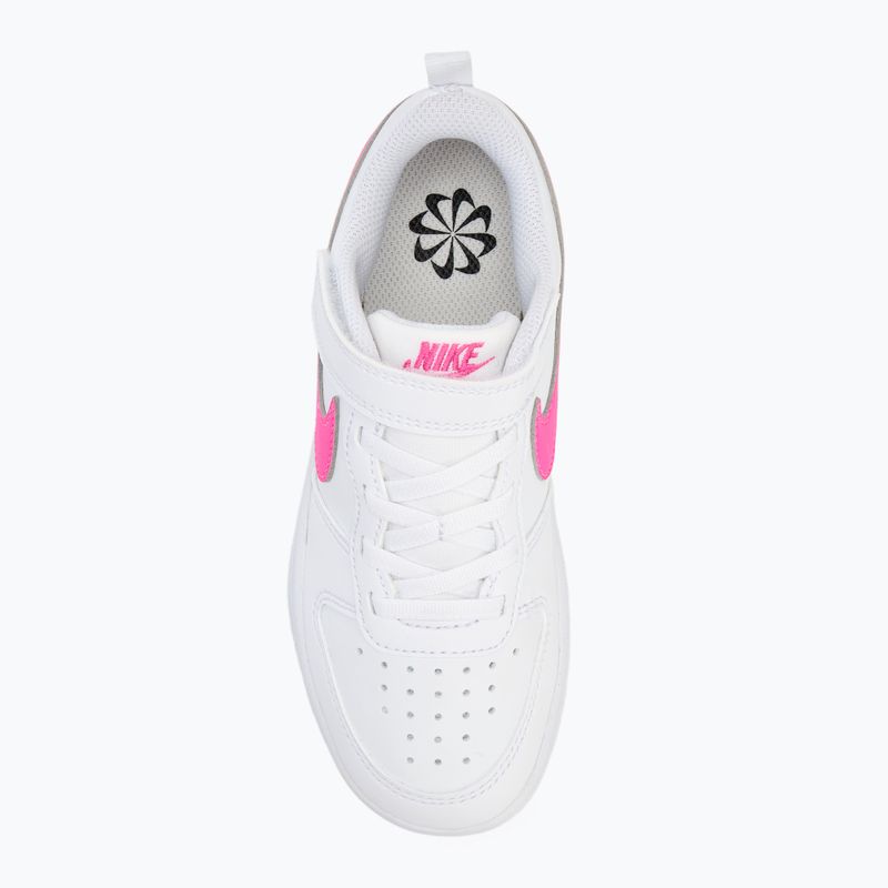 Nike Court Borough Low children's shoes Recraft white/laser fuchsia 5