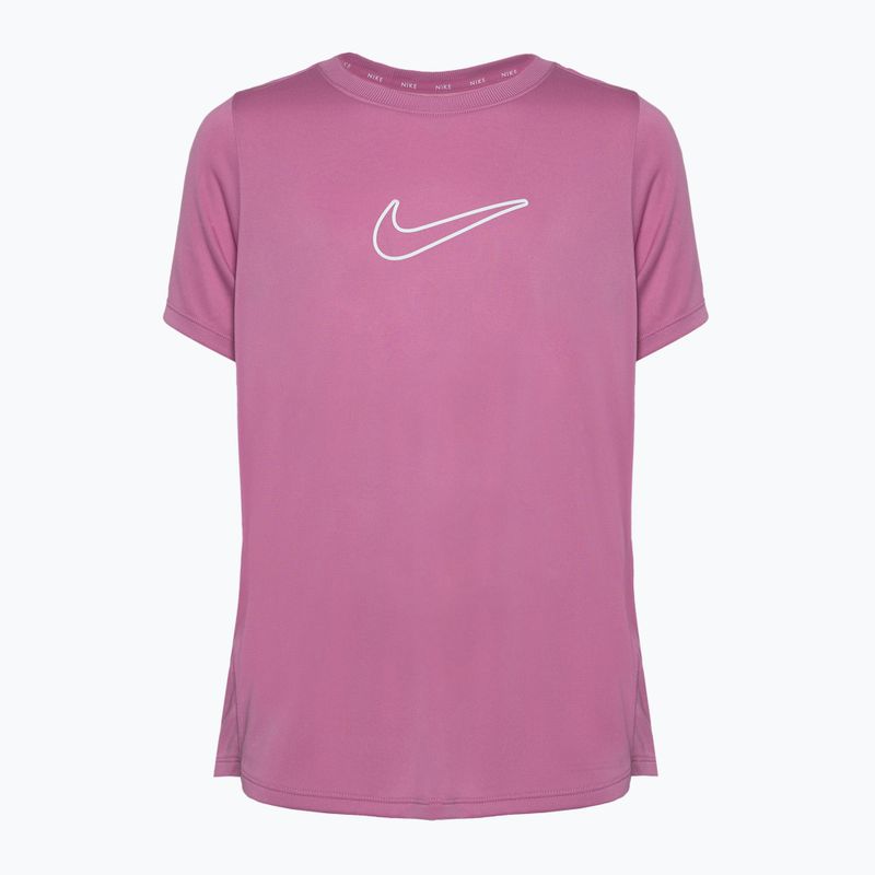 Nike One Dri-Fit magic flamingo/white children's t-shirt