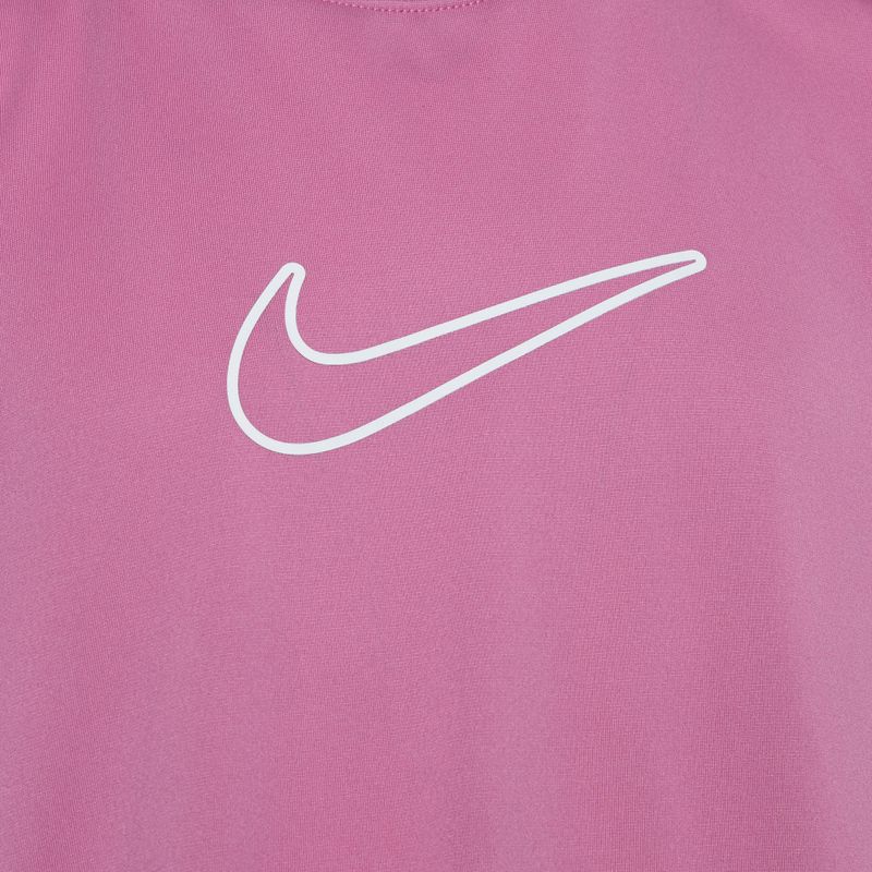 Nike One Dri-Fit magic flamingo/white children's t-shirt 3