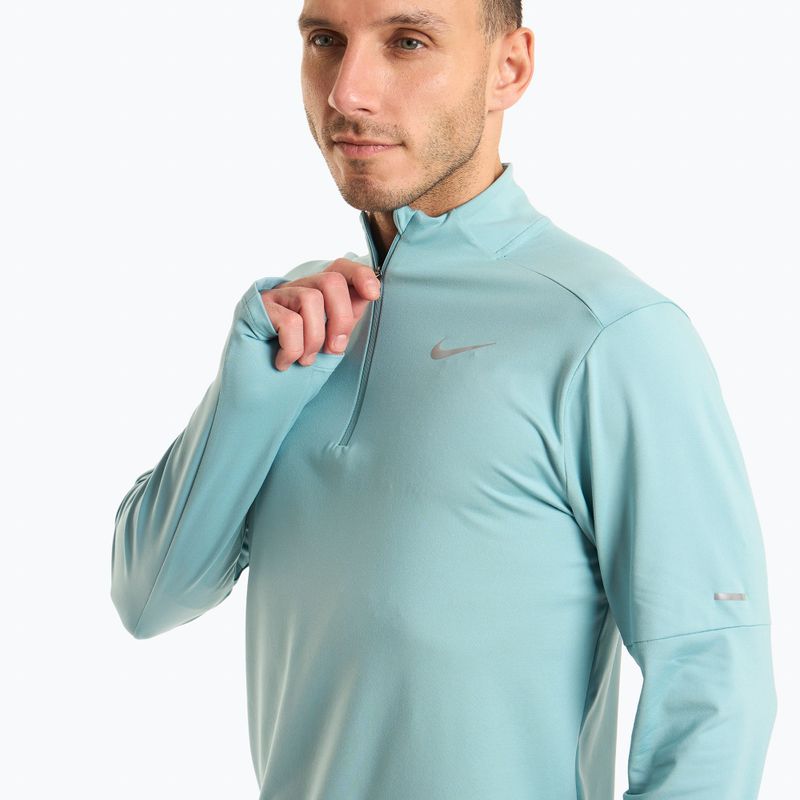 Men's Nike Dri-FIT Element 1/2-Zip denim turquoise running longsleeve 3