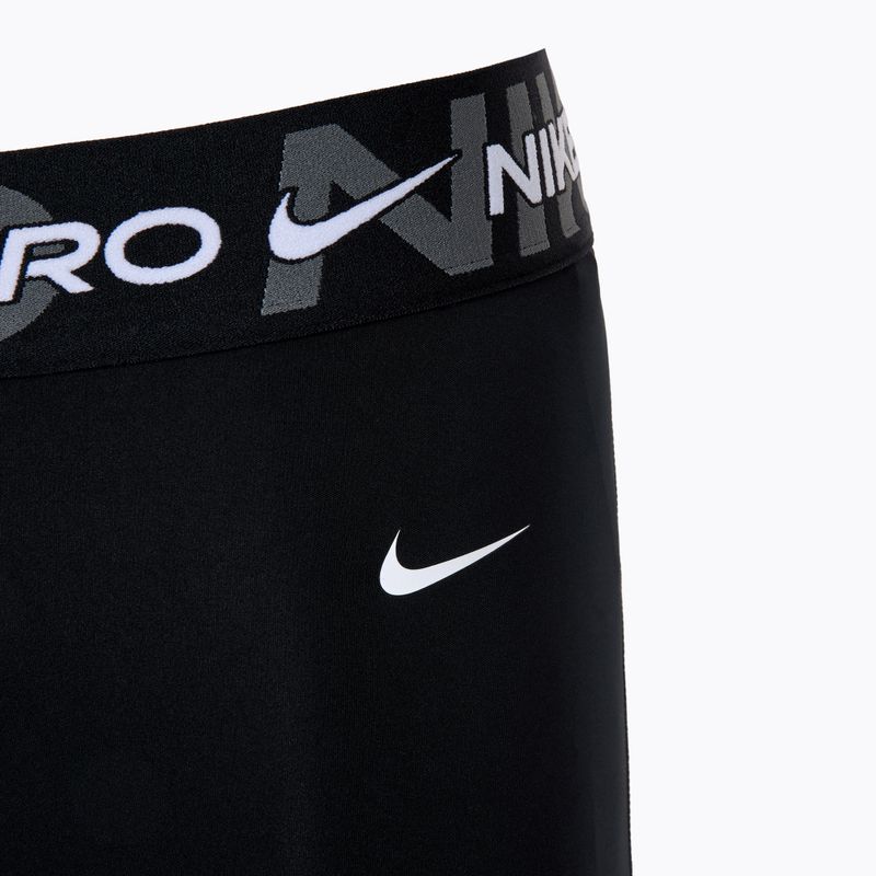 Women's training leggings Nike Pro Mid-Rise 7/8 Graphic black/iron grey/white/white 4