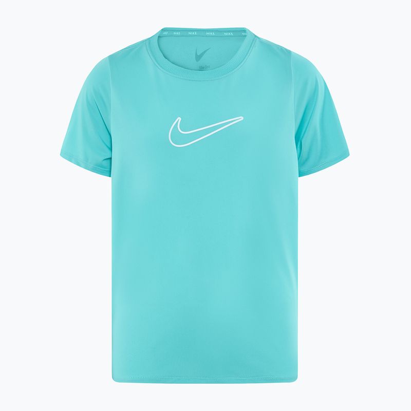 Nike One Dri-Fit green frost/white children's t-shirt