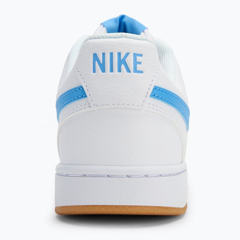 Men's Nike Court Vision Low white/gum yellow/university blue shoes 6