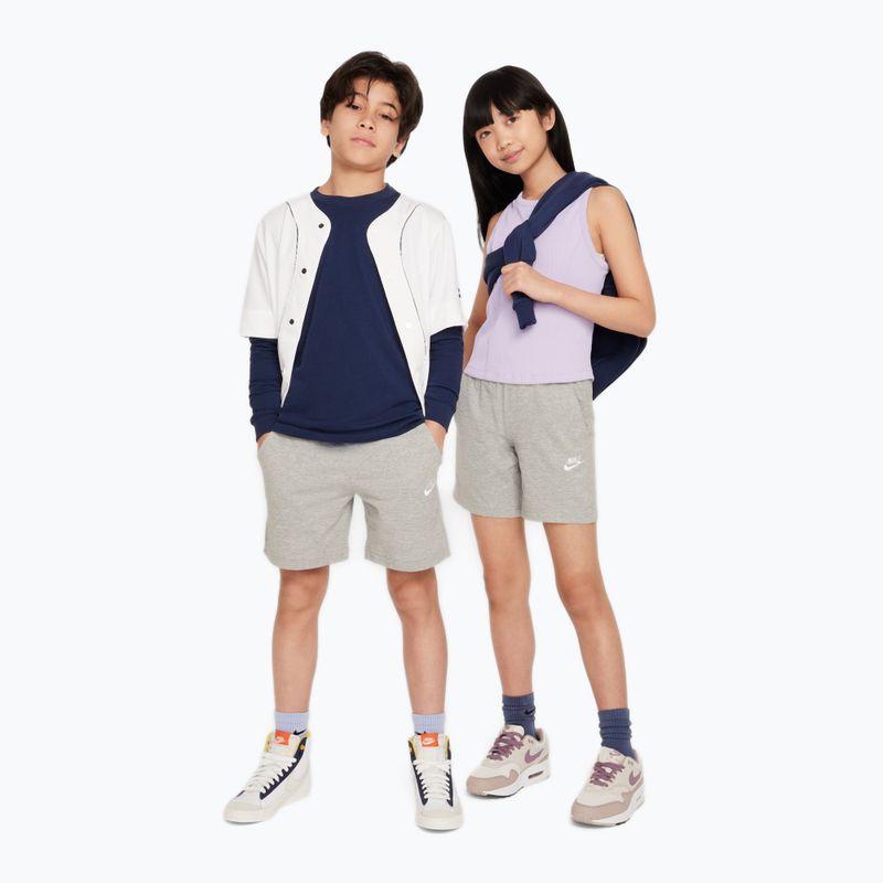 Children's shorts Nike Sportswear Club 6" dark grey heather/white 2