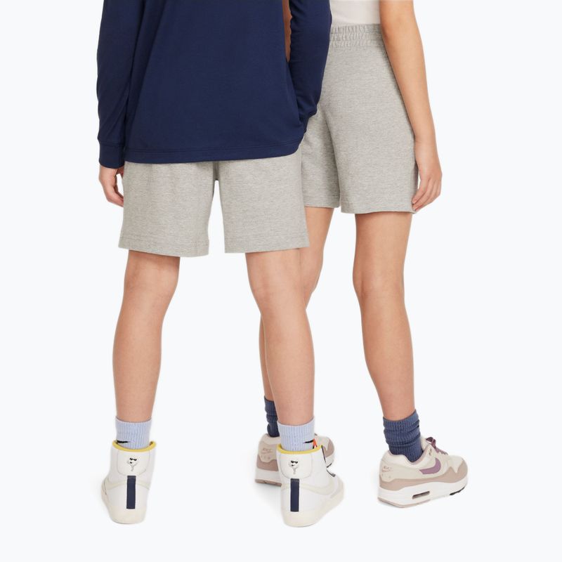 Children's shorts Nike Sportswear Club 6" dark grey heather/white 3