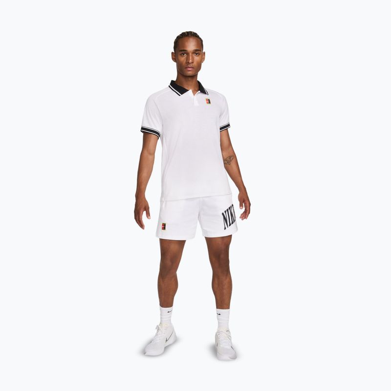 Men's tennis shirt Nike Court Heritage Polo white/black 2