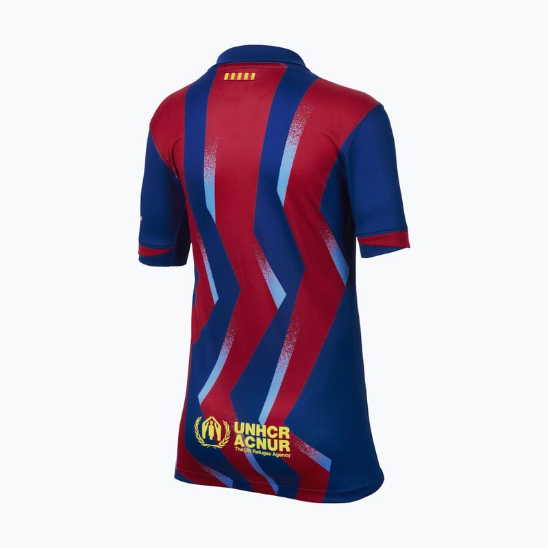Children's football T-shirt Nike FC Barcelona 2025/26 Stadium Fourth gym blue/gym blue/salsa red/opti yellow 7