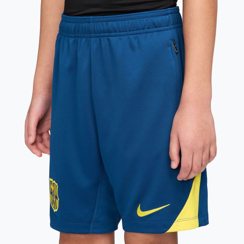 Children's football shorts Nike FC Barcelona Strike SE Jr gym blue/opti yellow/opti yellow 5