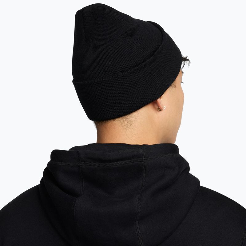 Winter hat Nike Peak Swoosh Beanie black/white 2