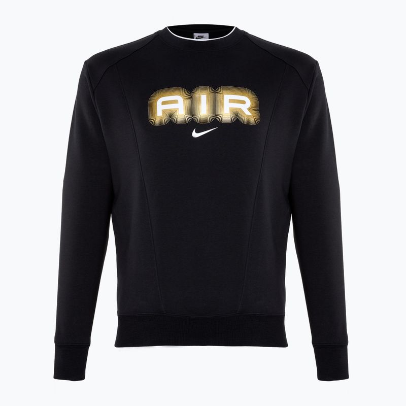 Men's Nike Sportstwear Air Crew-Neck sweatshirt black/metallic gold