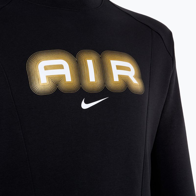 Men's Nike Sportstwear Air Crew-Neck sweatshirt black/metallic gold 3