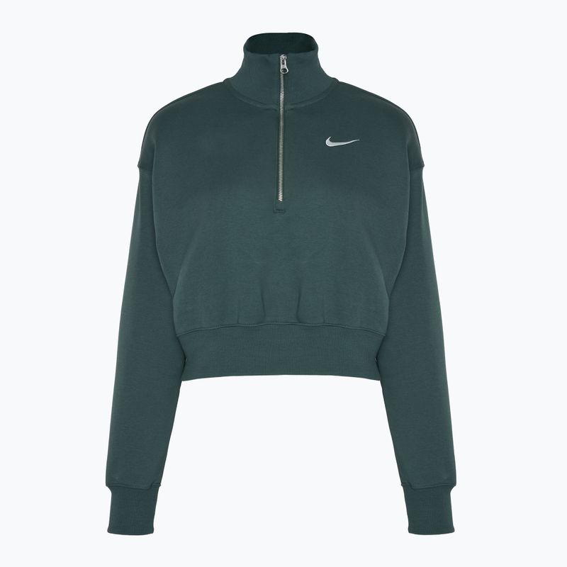 Women's Nike Sportswear Phoenix Fleece 1/2 Zip Cropped vintage green/ sail sweatshirt